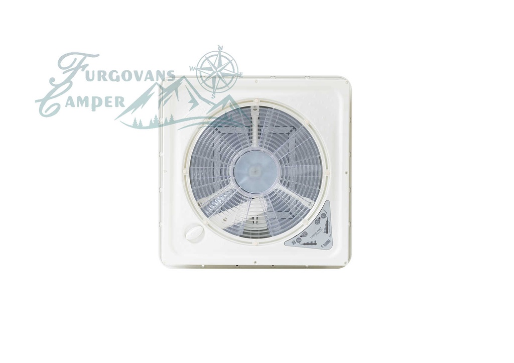 Claraboya Fiamma Turbo Vent 40 Premium de 40x40 cm - Blanca FURGOVANS CAMPER